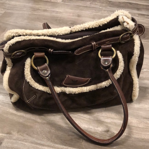 🔥🔥ITALIAN GENUINE SHEARLING SATCHEL